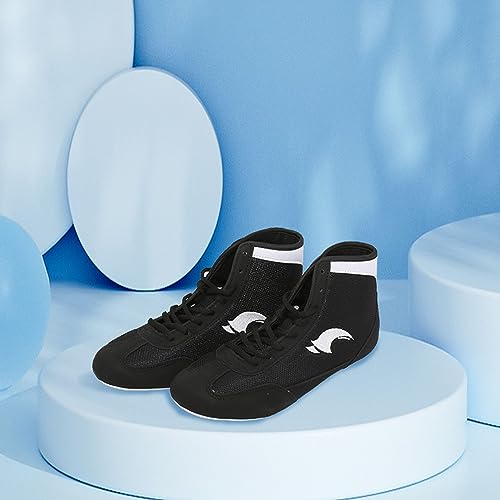 Kids Wrestling Shoes Boys Girl High Tops Boxing Shoes Wrestling Training Shoes Boots Competition Fitness Sneakers3