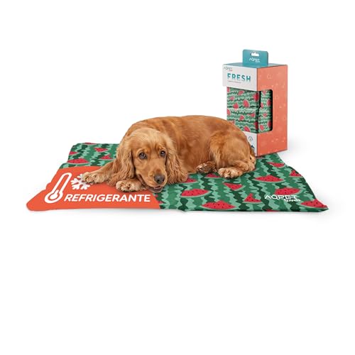 AQPET AqpetFriends - Esterilla de refrigeración refrescante para Perros y Gatos con diseño de Fruta, 90 x 50 cm