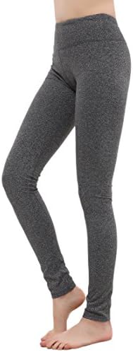 Welcos Women's 300G Active Running Yoga Pants Tights Workout Fitness Leggings Grey L