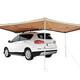 Notre store latéral pour voiture offre un abri spacieux avec protection UV, coupe-vent, imperméable et isolation thermique. Il est fourni avec un sac en PVC pour un rangement compact sur le toit. Il s'adapte aussi bien sur les côtés que sur l'arrière de votre véhicule, offrant un abri pour les pique-niques et le camping par tous les temps.