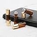 JIUWU 15 Pack Mini Amber 3ml Glass Essential Oil Roller Bottles with Stainless Steel Roller Ball Refillable Beauty Perfume Portable Roller Bottle Empty Vials 2 Funnels, 1 Tool
