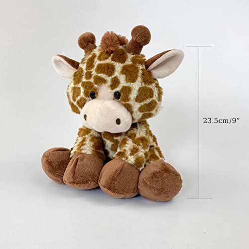 Injoy Group 9” Giraffe Stuffed Animals For Newborn Baby,Stuffed Giraffe Animal Plush Toys For Boys And Girls,Great Stuffed Giraffe Gifts For Birthday,Baby Shower,Mother's Day,Machine Washable #TOP1