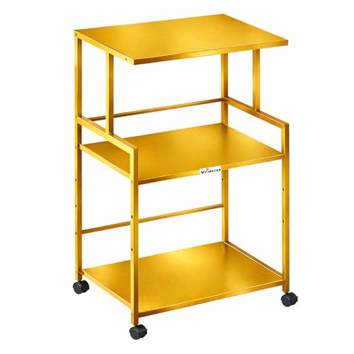 Image of WINSTAR Printer Stand, Solid & Sturdy, Modern Contemporary Look, Space Saving, Made in India (Gold, 3 Tier)