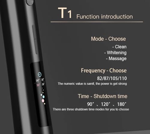 Lalano`S Smart Sonic Schallzahnbürste T1 – Elektrische Zahnbürste mit LCD Memory Screen, 3 Modi, 5 Intensitäten, 2 Bürstenköpfe, 60 Tage Akku, für empfindliches Zahnfleisch & Implantate – Bild 8