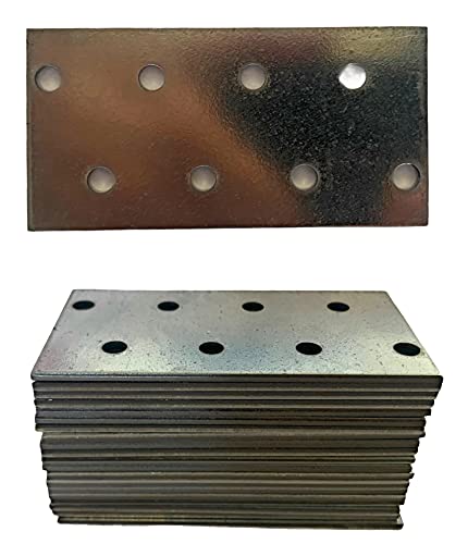 20 Stück Flache Ecke Bracket 80 x 40 mm Edelstahl Flachverbinder 8 Löcher Holzverbinder Joining Ausbessern für Holz Möbel (80 x 40) Cover