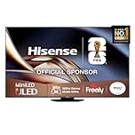 Hisense 75" 75U8QTUK MiniLED QLED 165Hz Smart AI TV - Hi-View AI Engine PRO, 165Hz Game Mode Ultra, 4.1.2 Channel, Dolby Atmos, Quantum Dot Colour, Anti-Reflection PRO with Freely, YouTube, Netflix