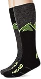 head ski jobs Komfort-Oberseite. HEAD unisex-adult Mountain Graphic Kneehigh Ski (2 pack) Skiing Socks, black/grey/yellow, 43/46 (2er Pack)