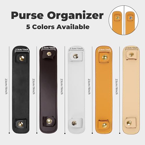 Lambskin Leather Shoulder Strap Pad for Designer Trendy Bags,Detachable Replacement Pressure Relief Cover for Women Tote Bag Handbag Purse Backpack【Beeswax,Gold Studs】3