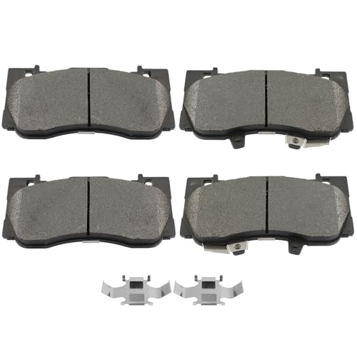 Image of SCITOO D1784 Front Metal Brake Pads Sets w /Hardware Replacement For Ford For Mustang 2015-2021