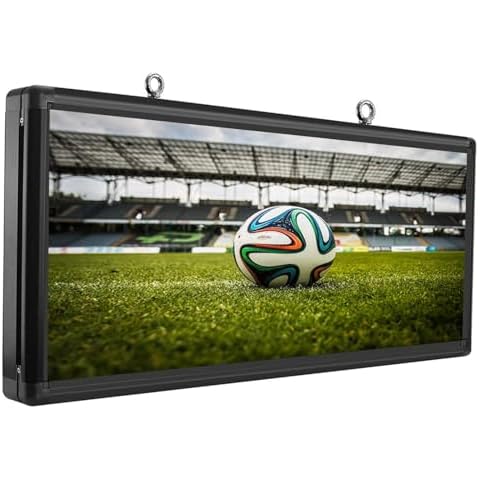 Outdoor Huge Bright LED Digital Sign Display - LED Electronic Message Board WiFi + USB Programmable P6 40''x18'', RGB Full Color Support Text Image Video Display Cover