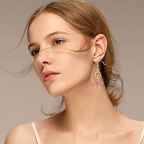 Benbo Crystal Ballerina Charms Pendants, 14Pcs Inlaid Rhinestone Resin Ballet Dancer Pendants Diy Alloy Ballet Girl Dangle Beads Charms With Box, 7 Colors #TOP4