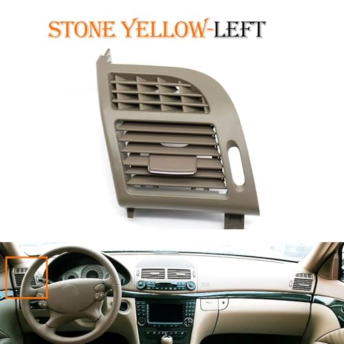 Rejilla de ventilación premium HILLAR para tablero de Benz Clase E W211 stoneyellow 2