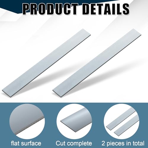 Image of Yaocom 2 Pcs 304 Stainless Steel Flat Bar 6 inch Length, 1-1 /2 inch Width, 1 /8 inch Thickness 2B Finishing Trim Strips Sheet for DIY Craft Making