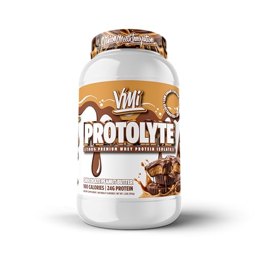 Image of VMI Sports | ProtoLyte Whey Isolate Protein Powder | Low Calorie Whey for Weight Loss and Muscle Gain | Digestive Enzymes | Non-GMO (1.6 lb, Chocolate Peant Butter)