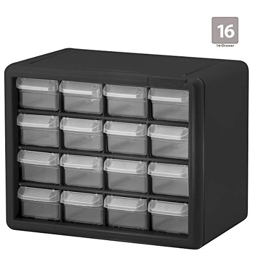 Akro-Mils 16 Drawer 10116, Plastic Parts Storage Hardware and Craft Cabinet,