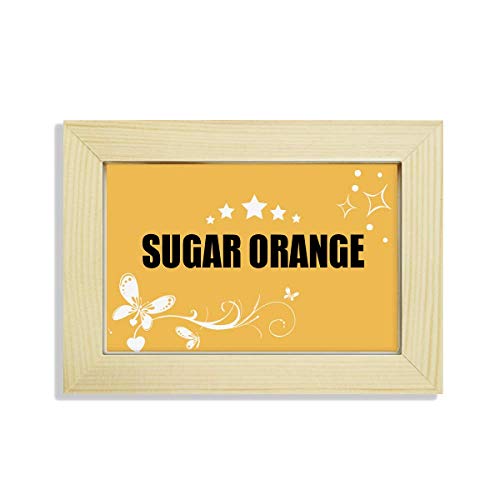 Tableau photo de fleurs en bois peint et fruits orange de saison