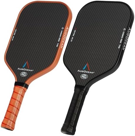 Pickleball Paddles Set of 2,Carbon Pickleball Paddle Set Pro,3K R...