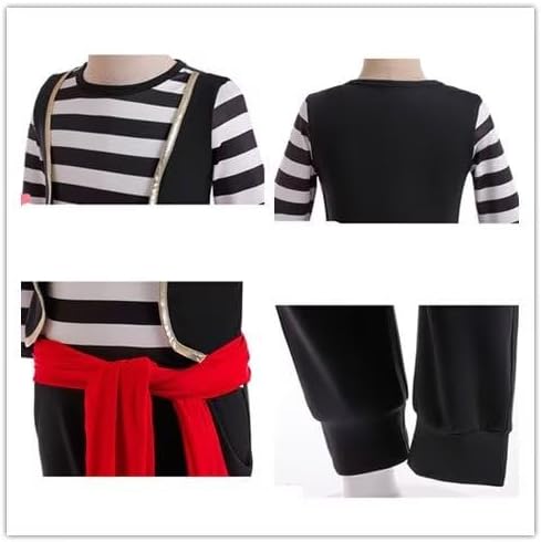 Miniatura 3 de Lgandpg Disfraz de pirata para niños, disfraz de capitán de Halloween con accesorios