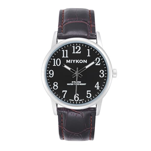 Montre analogique homme en cuir Miykon au design minimaliste