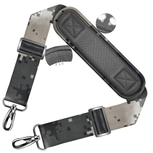 Image of ZINZ Shoulder Strap Universal Bag Strap - 78 inch Ultra-Thick Padded with Dual Balanced Adjustable Buckles for Briefcase, Travel, Sports, Laptop, Crossbody Bag,Camouflage Gray