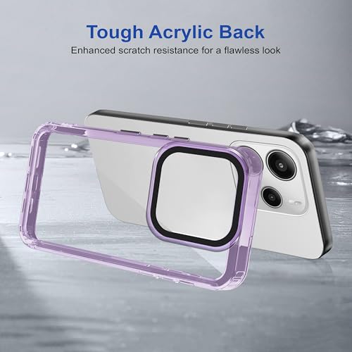 Image of Zapcase Back Case Cover for Mi Redmi Note 14 5G | Compatible for Mi Redmi Note 14 5G Back Cover | Case Cover with Camera Protection | (TPU + PC | Translucent Purple)