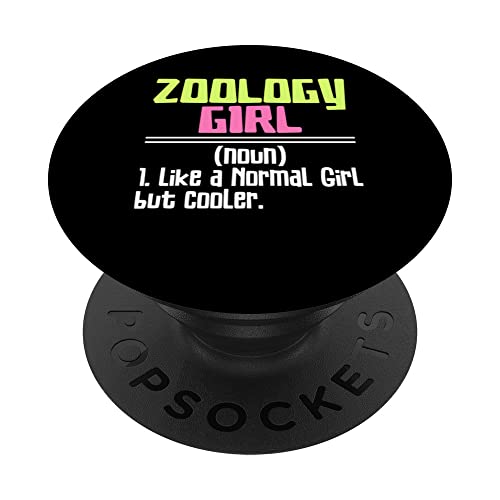 Like A Normal Girl But Cooler Care Zoo Keeper PopSockets Swappable PopGrip, Black