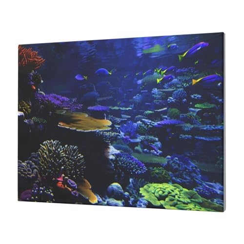 PHAYAH Toile murale décorative – Impressions sur toile de peintures à thème colonie de corail sous-marin – 30,5 x 40,6 cm