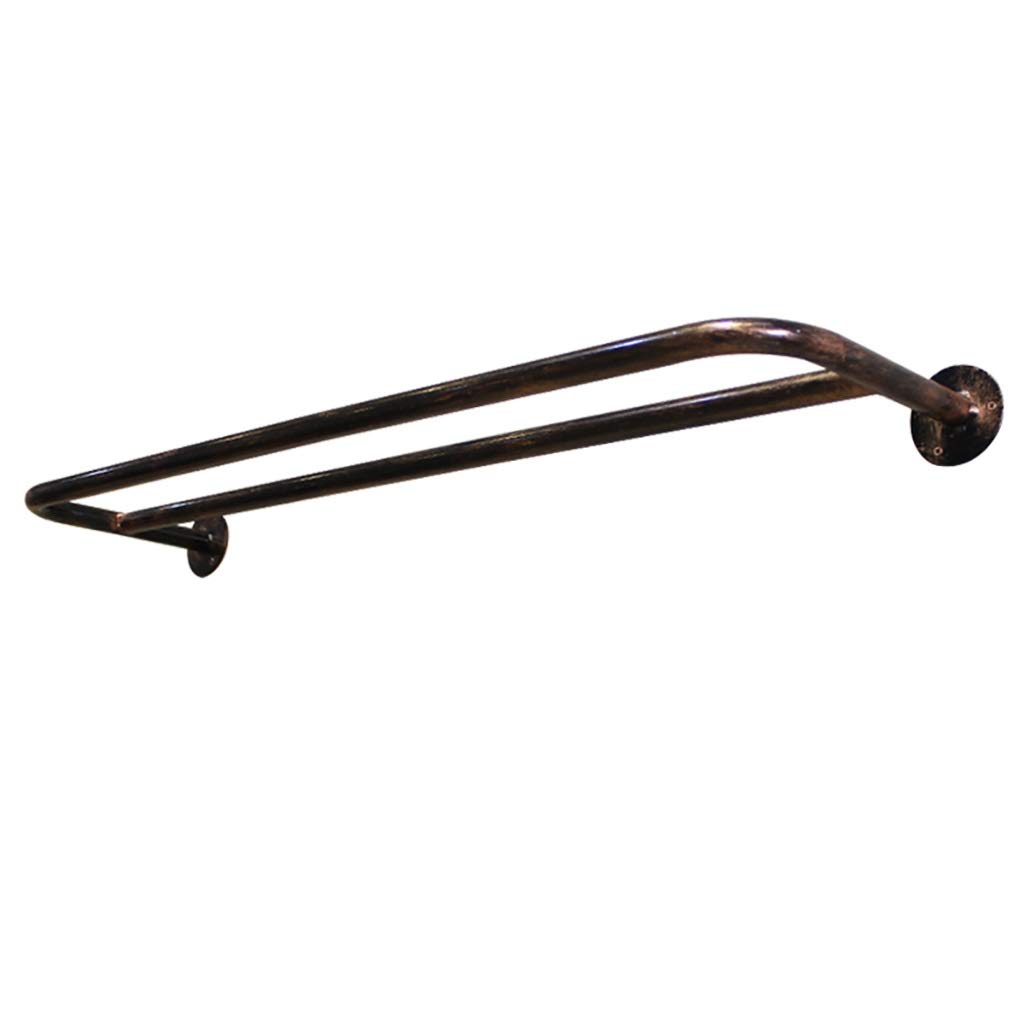 HPTHLY Iron Clothes Rack With 2 Rods,Wall Garment Rack,Commercial Clothes Display Rod,Hanger Storage Rack For Clothing Store (120X25Cm)