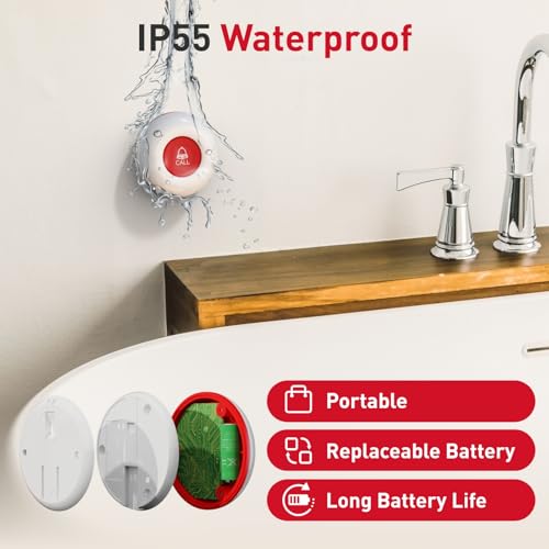 image for CallToU Caregiver Pager Elderly Alert Call Button for Seniors Smart Pa