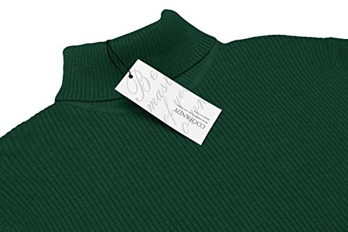 Image of COOFANDY Mens Ribbed Slim Fit Knitted Pullover Casual Turtleneck Sweater | Premium anti-shrink knit turtleneck. Soft, warm & stretchy-perfect for casual, work or outdoor wear in fall /winter.