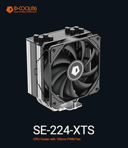 ID-COOLING SE-224-XTS CPU Cooler - 4 Heatpipe Air Cooler with 120mm PWM Fan for Intel LGA1700/115X/1200; AMD AM4/AM5 - Image 10