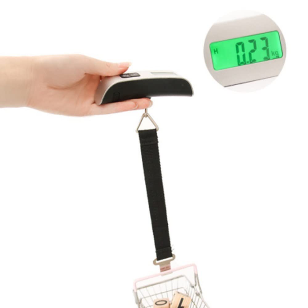 Waga bagażowa, przenośna waga cyfrowy wyświetlacz LCD 50kg ręczna walizka torba podróżna waga hak elektroniczna waga ważąca