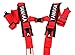 Tanaka Black Series Latch and Link Safety Harness Set with Ultra Comfort Heavy Duty Shoulder Pads (for one seat) (Black) (2
