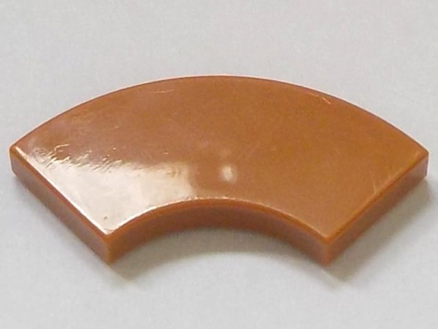 LEGO Round Corner Tile, 2 x 2 Macaroni, Part 27925 (Medium Nougat, 10, Bricks)