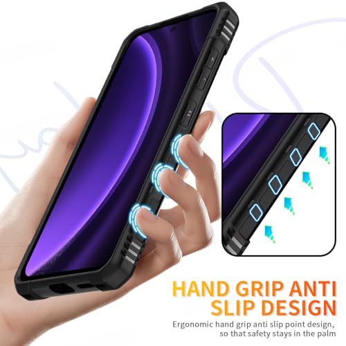 SORAKA Capa para Samsung Galaxy A56 5G com suporte para anel,PC rígido e TPU macio,proteção dupla 2 em 1,compatível com suportes magnéticos para carros