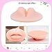 AIYUENCICI 2 Pcs 3D Tattoo Practice Lips, Soft Silicone Realistic Tattooing Fake Skin for Semi Permanent Make Up Microblading Lip Training Kit (Beige)