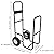 Sunnydaze Outdoor Firewood Log Cart with Pneumatic Tires - Black Steel Rolling Wood Carrier