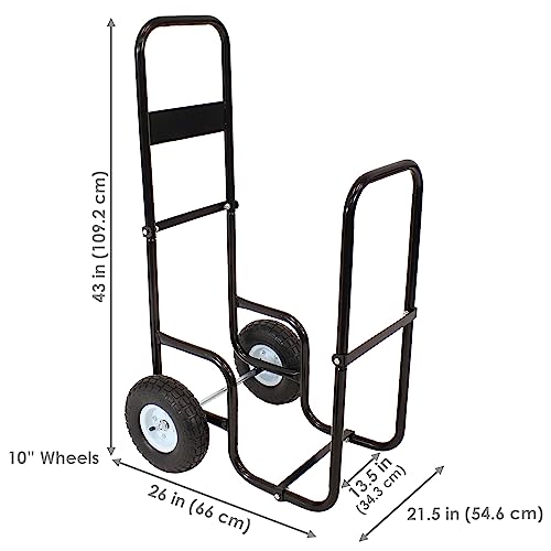 Sunnydaze QX-FLC-M Outdoor Firewood Log Cart thumb #3