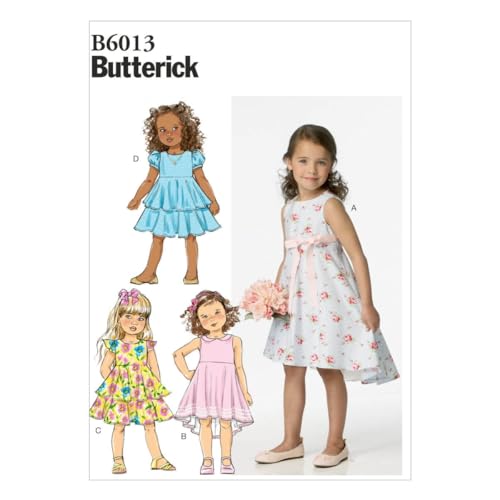 Butterick Patterns B6013CDD Children's/Girls' Dress Sewing Template, Size CDD (2-3-4-5)