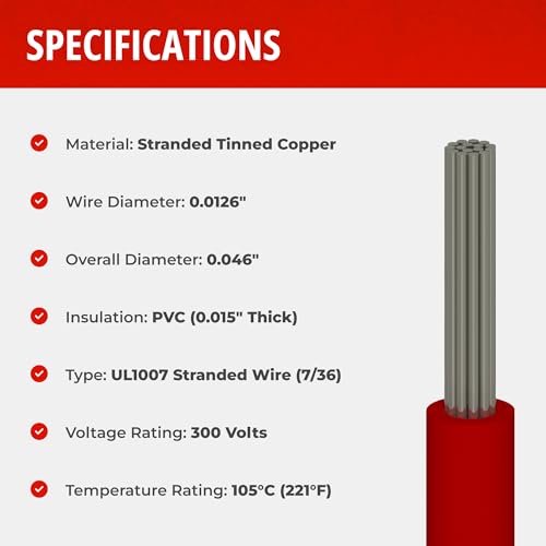 Remington Industries 28UL1007STRBRO1000 28 AWG Gauge Stranded Hook Up Wire, 1000 feet Length, Brown, 0.0126