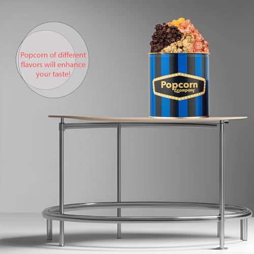 Popcorn & Company Popcorn Sampler Pack Regular Tin 130 GM (Choco Caramel Popcorn,Caramel Krisp Popcorn, Crunchy Lichi Popcorn, Cheesy Sriracha Popcorn)