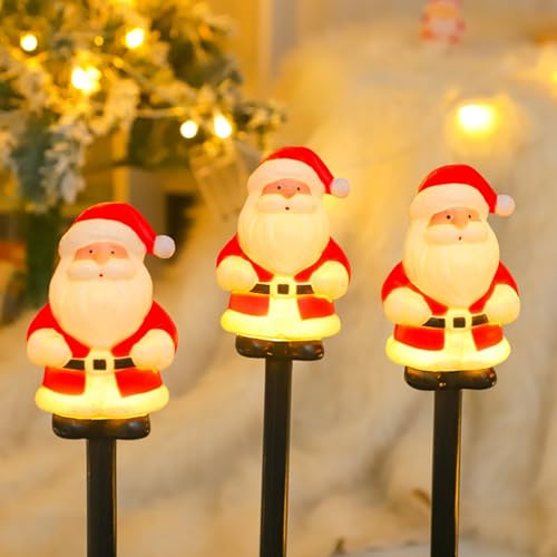 Rtwrsud太陽光パネル充電クリスマス ソーラーライト 雪だるま ソーラーライト 屋外 4点入り クリスマス 飾り 太陽光パネル充電 ガーデンライト 屋外 おしゃれ イルミネーションライト 埋め込み式 自動点灯 消灯 省エネ 照明飾り 置物 クリスマスグ