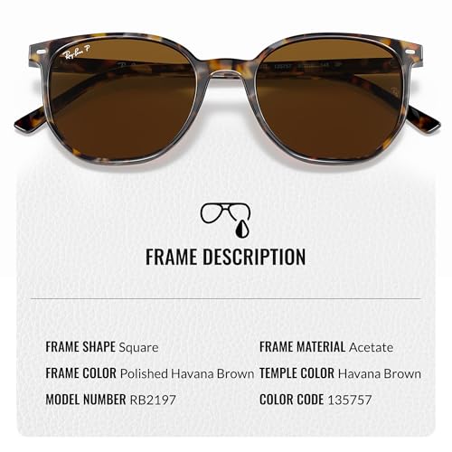 Ray-Ban RB2197 ELLIOT Square Shaped Sunglasses for Men & Women with Official RAYBAN Eyewear Kit3