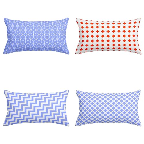 CEVAN Rectangular Funda Cojín Sofa Funda De Cojín Rectangular Seda Juegode4, Funda Cojín Decorativo Funda Cojín Impermeable Sofa Personalización Privada 50x75cm