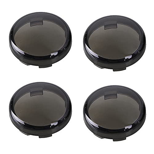 Smoke Turn Signal Lens Cover Compatible with Harley-Davidson Sportster Street Glide Road King Softail,4 PCS