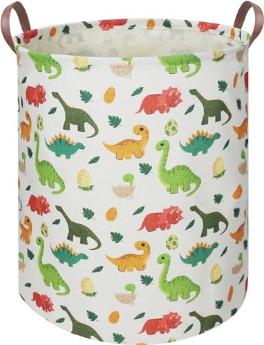 Image of 19.7 inch Dinosaur Laundry Basket,Dirty Clothes Laundry Hamper,Waterproof Foldable Toys Storage Bin,Room Decor, Gift Baskets, Baby Nursery Hamper(Cute Dinosaur)