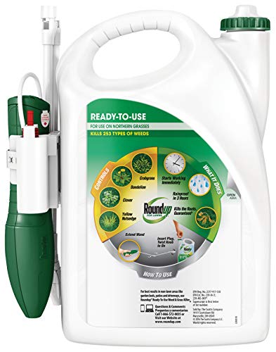 Roundup For Lawns1 Ready To Use - All-In-One Weed Killer For Lawns, Kills Weeds - Not The Lawn, One Solution For Crabgrass, Dandelions, Clover And Nutsedge, For Use On Northern Grasses, 1.33 Gal. #TOP1