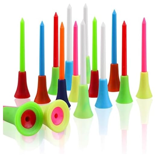 Crestgolf Durable Golf Cojín de Goma Long Top Tees Multi Color Plastic Golf Tees Professional Random Color Golf Practicing for Golfista, Paquete de 50 Piezas, 3 1/4 Pulgadas (83 mm)