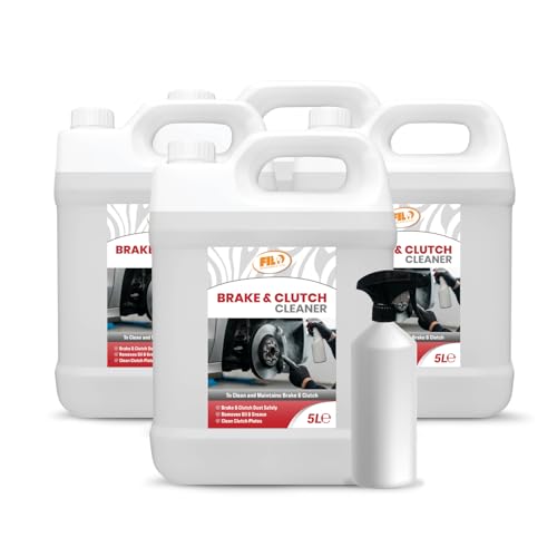 Filo Brake and Clutch Cleaner 20L (4x 5L) with Brake Cleaner Spray Bottle 1L | Disc Brake Cleaner Removes Oil, Grease and Brake Dust | Improves Braking Efficiency | For Cars, Motorcycles & Bicycles