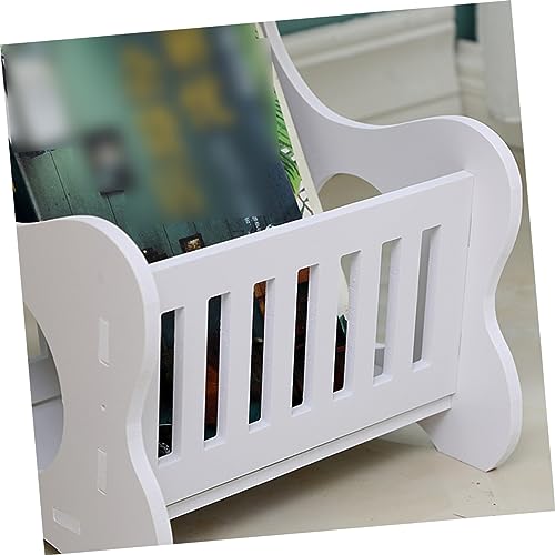 Table basse ronde et panier de rangement Cabilock blanc mini table appoint compacte - 4